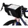 Bike Handlebar Bag Bike Basket with Mesh Pocket - Cold & Warm Insulation - Reflective Strap - Touchable Transparent Phone Pouch | Bicycle Front Bag, Bike Pouch for Cycling, Women, Cruisers