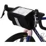 Bike Handlebar Bag Bike Basket with Mesh Pocket - Cold & Warm Insulation - Reflective Strap - Touchable Transparent Phone Pouch | Bicycle Front Bag, Bike Pouch for Cycling, Women, Cruisers