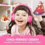 ONTA gorsun Foldable On Ear Audio Adjustable Lightweight Headphone for Kids Cellphones Smartphones iPhone Laptop Computer Mp3/4 Earphones (Pink)