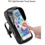 Waterproof Bike Phone Mount Bag 360° Rotatable Bicycle Handlebar Cellphone Case Holder Touch Screen Pouch w Card Slot Pockets for iPhone 11 XR 8 Galaxy A10 A20 S10 S9 Plus BLU Vivo XL4 Google Pixel 3a