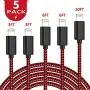 SANYEYE iPhone Charger,MFi Certified Lightning Cable,5 Pack(3-3-6-6-10FT) Nylon Braided USB Charging Compatible with iPhone 11/Pro/X/Max/XR/XS/8/Plus/7/7 Plus/6/6S/6/5 SE iPad-Black&Red SANYEYE iPhone Charger,MFi Certified Lightning Cable,5 Pack(3-3-6-6-10FT) Nylon Braided USB Charging Compatible with iPhone 11/Pro/X/Max/XR/XS/8/Plus/7/7 Plus/6/6S/6/5 SE iPad-Black&Red