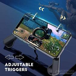 Mobile Game Controller Phone Case with Trigger for Call of Duty/Fortnite/PUBG | Portable Foldable Metal Triggers + Gaming Grip Handle | Compatible with iPhone and Android Phones