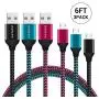 Micro USB Cable, EVISTR 3PACK 6FT Charging Cable for Android Durable Nylon Braid Cell Phone Cable USB 2.0 A Male to Micro B Sync Data Cord Compatible with Samsung Note 5,4,3, Moto Smartphones Tablet Micro USB Cable, EVISTR 3PACK 6FT Charging Cable for Android Durable Nylon Braid Cell Phone Cable USB 2.0 A Male to Micro B Sync Data Cord Compatible with Samsung Note 5,4,3, Moto Smartphones Tablet