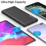 TOZO WB1 Portable Charger 10000mAh Super slim and light Fast Power bank 18W PD+Quick Charge 3.0 High-Speed Charging External Battery Pack with USB C Input/Output for iPhone,iPad,Samsung and more Black
