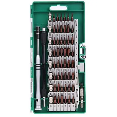 Emoly 60 in 1 Screwdriver Set, Precision Professional Repair Tool Kit, Magnetic Driver Kit with Flexible Shaft, Extension Rod for Mobile Phone, Smartphone, Game Console, Tablet, PC, Green Emoly 60 in 1 Screwdriver Set, Precision Professional Repair Tool Kit, Magnetic Driver Kit with Flexible Shaft, Extension Rod for Mobile Phone, Smartphone, Game Console, Tablet, PC, Green
