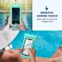 Mpow 084 Waterproof Phone Pouch Floating, IPX8 Universal Waterproof Case Underwater Dry Bag Compatible iPhone 11 Pro Max/XS Max/XR/X/8P/7P Galaxy S10/S9 Note 10/9 Google Pixel Up To 6.5" (Blue+Green)