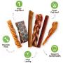 Nature Gnaws Small Variety Pack (12 Count) - Premium Beef Dog Chew Treats – Rawhide Alternative Combo Bag for Small Dogs – Simple Natural Delicious, Brown