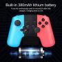 Wireless Pro Game Controller for Nintendo Switch, Pekyok SW07 Bluetooth Gamepad Joypad Remote for Nintendo Switch Console Supports Gyro Axis and Dual Vibration - Blue & Red(Third-Party Product)