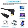 Poyiccot 90 Degree USB C Type C Male to Female Cable 1Feet/30cm, Right & Left Angled 90 Degree USB-C USB 3.1 Type-C Male to Female Extension Cable for Laptop & Tablet & Mobile Phone (USB C Right M/FM)
