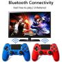 Phone Accessories Bluetooth Wireless Joystick for PS4 Gamepads Controller Fit Console for Playstation Dualshock 4 Gamepad for PS3 Controller-Transparent Red-,