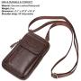 VIIGER Leather Small Crossbody Phone Purse Mens Travel Wallet Bag Mini Shoulder Messenger Smartphone Belt Holster Clip Carrying Case Holder Belt Loop Phone Pouch Compatible for iPhone 11 Pro Max,brown