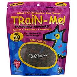 Crazy Dog Train-Me! Beef Mini Training Reward Treats (1 Pouch), 10 Oz