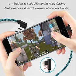 iPhone Charger 10FT Right Angle Long Lightning Cable 90 Degree iPhone Charging Cable for iPhone Xs Max XR X / 8/8 Plus / 7/7 Plus / 6s Plus / 6s / 6 Plus / 5s / 5c / 5se, iPad/iPod (Blue 10FT)