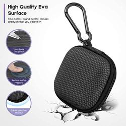 Earphone Case, Music tracker Portable Travel EVA Headphone Storage Bag Earbud & Cell Phone Accessories Organizer Carrying Case Pouch with Carabiner (2 Pack)