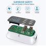 Multiple USB Charger, 8-Port Desktop Charging Station Hub with Quick Charge 3.0 USB Port, Type C Port and LCD Display, Compatible with iOS & Android Devices (iPhone, iPad, Huawei, Samsung Galaxy)