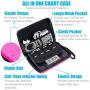 Travel Protective Carrying Storage Bag Compatible for Nintendo 2DS - Hard Shell and Accessories Pocket Storage Organizer for 2DS with Double Zipper, Wrist Strap and Game Storage (Pink)