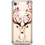 PHEZEN Case for iPhone XR Crystal Clear Case Floral Printed Ultra Slim Soft TPU Bumper Cushion Cover Anti-Scratch Transparent TPU Silicone Case for iPhone XR, Deer Flower