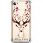PHEZEN Case for iPhone XR Crystal Clear Case Floral Printed Ultra Slim Soft TPU Bumper Cushion Cover Anti-Scratch Transparent TPU Silicone Case for iPhone XR, Deer Flower