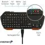 Fosmon Mini Bluetooth Keyboard (QWERTY Keypad), Wireless Portable Lightweight with built-in Touchpad, works with Apple TV, PS4, Smartphones and more
