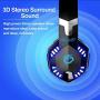 VersionTECH. G2000 Pro Gaming Headset PS4 Xbox One Wired Headphones with 3D Surround Sound, HD Microphone, Volume Control, LED Lights, Compatible with Playstation 4, Xbox 1, NS, PC Mac Computer (Blue)