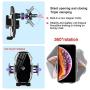 Wireless Charger Car Touch Sensing Automatic Retractable Clip Fast Charging Compatible for iPhone Xs Max/XR/X/8/8Plus Samsung S9/S8/Note 8