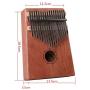 Kalimba 17 Key Thumb Piano, Pocket Thumb Finger Piano Mahogany Body, Finger Percussion Keyboard with Instruction Tune Hammer Piano Bag, Christmas Birthday Present Gifts