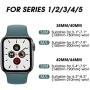 QIENGO 4 Pack Sport Bands Compatible with Apple Watch Band 38mm 40mm 42mm 44mm, Soft Silicone Replacement Band Compatible with iWatch Series 5/4/3/2/1