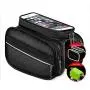 MUMA Bicycle Front Beam Package, Mountain Bike Touch Screen Mobile Phone Bag, Upper Tube Waterproof Saddle Bag, Cycling Accessories