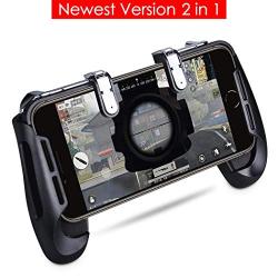 Qoosea Compatible with PUBG Mobile Controller Mobile Game Controller Sensitive Shoot and Aim Keys L1R1 Shooter Handle Grip Controller for Android IOS Joysticks PUBG Knives Out Rules of Survival