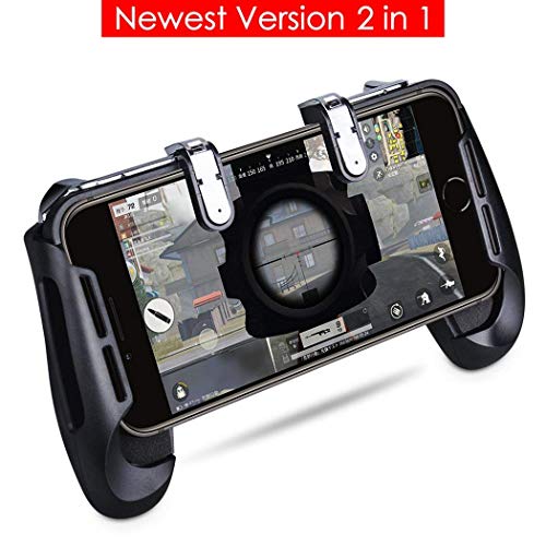 Qoosea Compatible with PUBG Mobile Controller Mobile Game Controller Sensitive Shoot and Aim Keys L1R1 Shooter Handle Grip Controller for Android IOS Joysticks PUBG Knives Out Rules of Survival