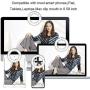 Selfie Ring Light 3 Light Modes, Clip On Phone Camera Selfie LED Fill Light Rechargeable, Adjustable Brightness Selfie Circle Light Compatible for iPhone, iPad, Android, Tablet, Laptop
