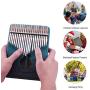 Kalimba Thumb Piano 17 keys Portable Mahogany Body Finger Piano With Tune Hammer Instruction Book Accessory for Kids Adult Beginners Professional HHY (17 Keys)