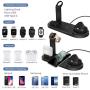 Wireless Charger, QI-EU 3 in 1 Qi-Certified Fast Charging Station for iWatch AirPods Pro, Wireless Charging Stand Compatible for iPhone 11/11Pro/11Pro Max/XR/Xs/Xs Max/X/8/8Plus Samsung Galaxy S20/S10