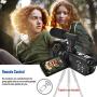 Video Camera 4K Camcorder with Microphone Vlogging Camera YouTube Camera Recorder Ultra HD 30MP 3.0" IPS Touch Screen with Lens Hood & 2 Batteries