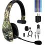 BlueParrott B450-XT Noise Canceling Bluetooth Headset with 300-FT Wireless Range (Mossy Oak) Bundle with Blucoil Micro USB Car Charger, USB Wall Adapter, and 5-Pack of Reusable Cable Ties