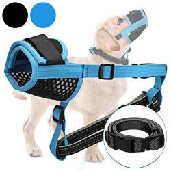 Dog Muzzle with Soft Pad for Small Medium Large Dogs Stop Barking Biting and Chewing Breathable Mesh Adjustable