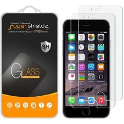 (2 Pack) Supershieldz for iPhone 6s and iPhone 6 Tempered Glass Screen Protector, Anti Scratch, Bubble Free