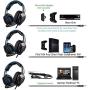 PS4 Headset, SA920 Stereo Gaming Headphones，3.5mm Wired Over Ear Noise Cancelling Gaming Headset with Mic & Volume Control & Bass Surround Compatible with PC/Mac/Laptop/Xbox One