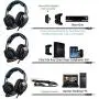 PS4 Headset, SA920 Stereo Gaming Headphones，3.5mm Wired Over Ear Noise Cancelling Gaming Headset with Mic & Volume Control & Bass Surround Compatible with PC/Mac/Laptop/Xbox One