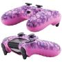 9CDeer 2 Pieces of Silicone Water Transfer Protective Sleeve Case Cover Skin + 8 Thumb Grips Analog Caps + 2 Sets of dust Proof Plug for PS4/Slim/Pro Controller, Butterfly White & Pink