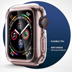 Penom Case for Apple Watch Screen Protector Series 3 2 1 38mm, Ultra Thin iWatch 38mm Screen Protector with Full Protection TPU Cover Rose Gold