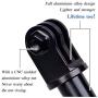 Smatree S2 All-Aluminum Alloy Telescopic Pole Compatible for Gopro Max/GoPro Hero 8/7/6/5/4/3 Plus/3/2/1/Session/DJI OSMO Action Camera (WiFi Remote Controller is Not Included)