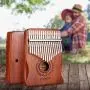Enfuntins Kalimba 17 Key Thumb Piano, Solid koa Wood High Performance Portable Mbira Finger Piano, Gifts for Kids Adult Beginners with Tuning Hammer and Study Instruction Enfuntins Kalimba 17 Key Thumb Piano, Solid koa Wood High Performance Portable Mbira Finger Piano, Gifts for Kids Adult Beginners with Tuning Hammer and Study Instruction