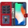 Buluby LG Stylo 4 Phone Case Wallet, Premium Mobile Cell Phone Protector Accessories for LG Stylus 4 Plus Flip Cover [Zipper Pocket] [Stand Feature] [Lanyard Strap] with Card Slot Holder (Red)