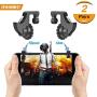 Mobile Game Controller with Sensitive Shoot and Aim Triggers for PUBG, Gaming Joystick for Android iOS (2 Pairs Newest Version)
