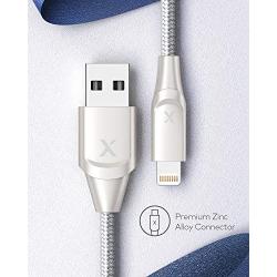 iPhone Charger Xcentz 3ft 2 Pack, Apple MFi Certified Lightning Cable, High-Speed iPhone Charger Cable Durable Braided Charging Cord for iPhone 11/X/XS/XR/XS Max/8/7/7 Plus/6/5s, iPad Mini/Air, Silver