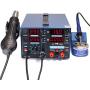 YIHUA 853D 2A USB SMD Hot Air Rework Soldering Iron Station, DC Power Supply 0-15V 0-2A with 5V USB Charging Port and 35 Volt DC Voltage Test Meter