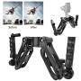 Vbestlife Camera Dual Handle Grip, 4 Axis Anti-Shake Adjustable Gimbal Stabilizer Extension Bracket for DJI Ronin S