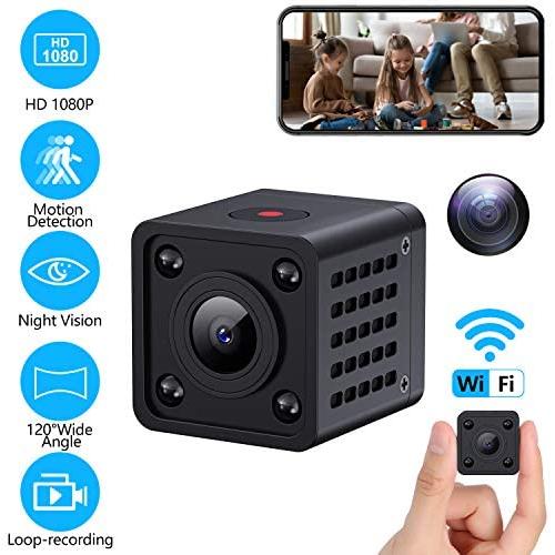 1080P WiFi Spy Camera Wireless Hiddenen Camera Mini Home Security Camera with Motion Detection Night Vision Video Recording for Android and iPhone Control