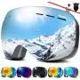 Qinner OTG Ski Goggles-Anti Fog UV Protection Snowboard Goggles with Free Ski Mask-Helmet Compatible Dual Lens Snow Goggles for Men Women Youth
